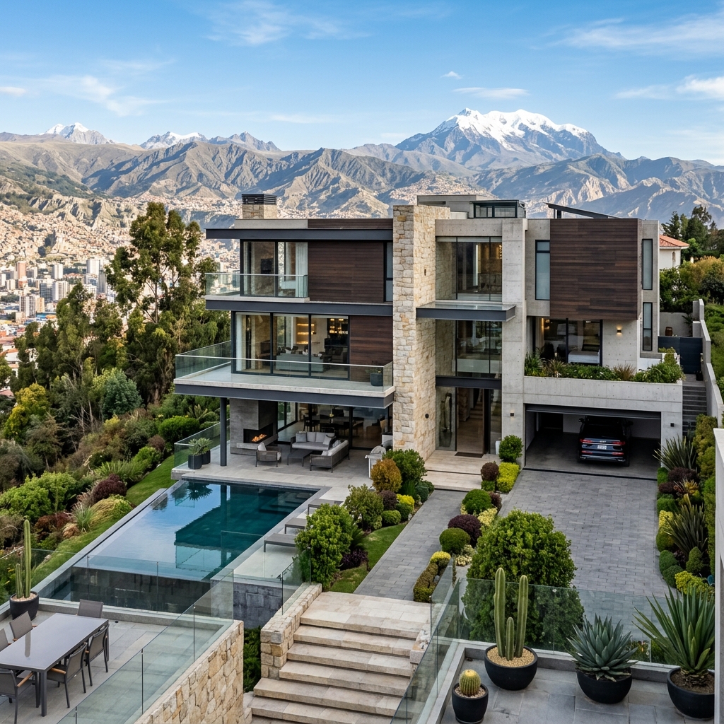 Moderna Casa en Calacoto con Amplio Jardín